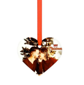 PRE-ORDER | Personalised Aluminium Heart Christmas Decoration