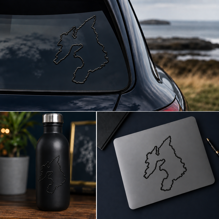 Islay map outline vinyl decal