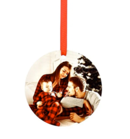 PRE-ORDER | Personalised Aluminium Round Christmas Decoration
