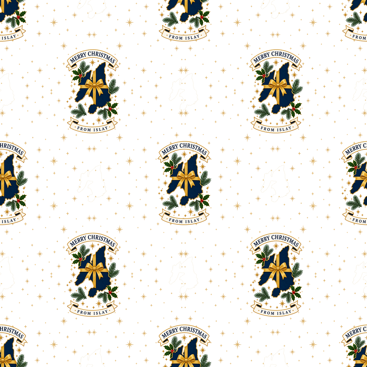 Merry Christmas From Islay wrapping paper design